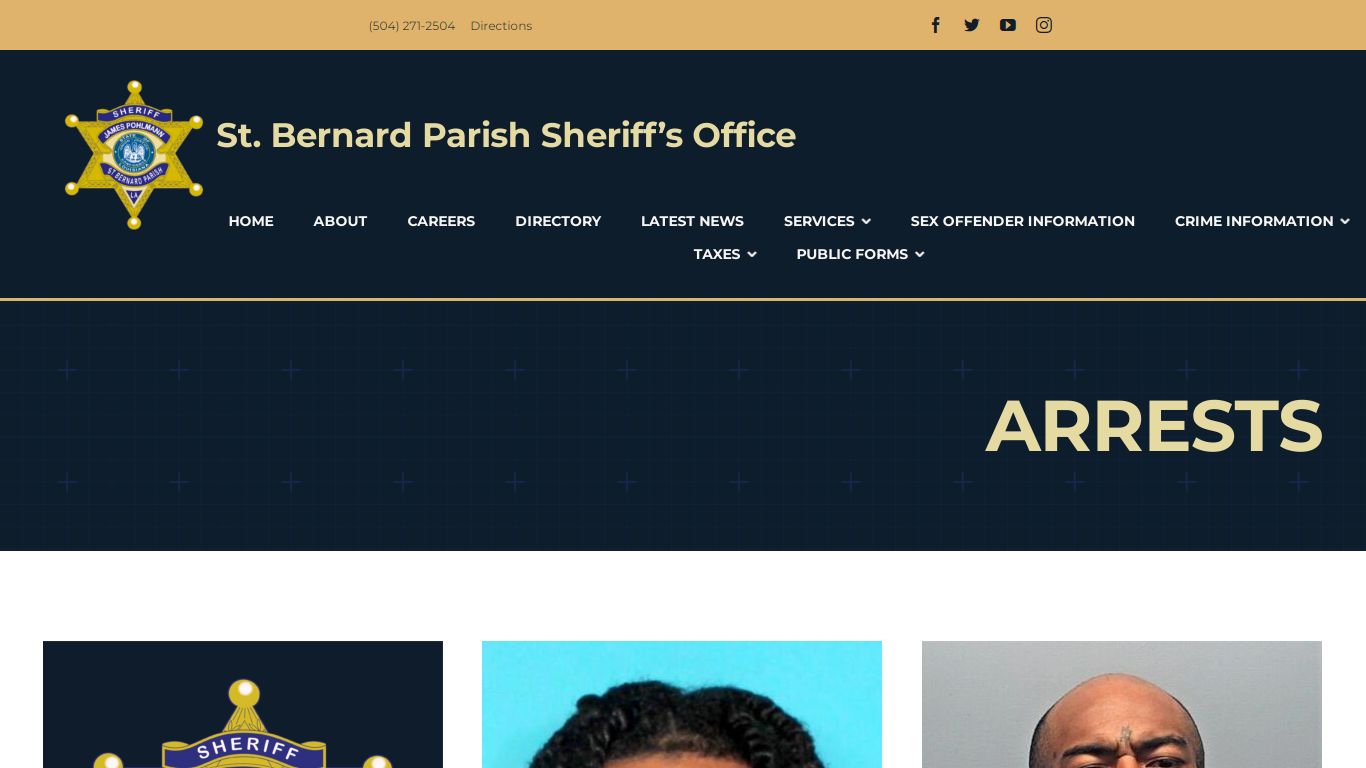 ARRESTS – St. Bernard Sheriffs Office